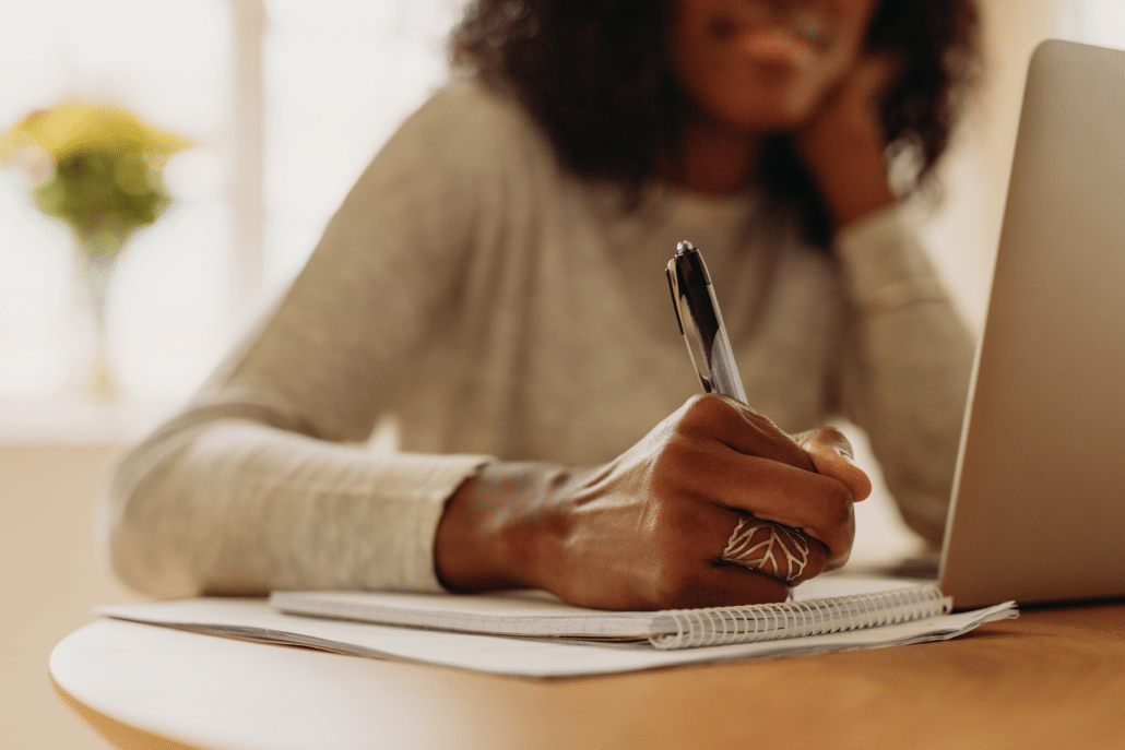 woman working on laptop