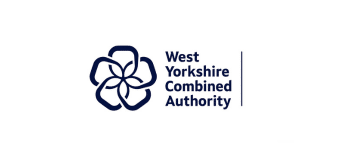 Logo of the West Yorkshire Combined Authority featuring a stylised abstract flower-like icon to the left of the organisation's name in bold, blue text on a white background.
