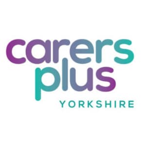 Logo for Carers Plus Yorkshire, based in Northallerton. The words carers plus are written in large, rounded purple and teal letters, with YORKSHIRE in uppercase teal letters below on a white background. Ideal for an Adult Carer Adviser service.