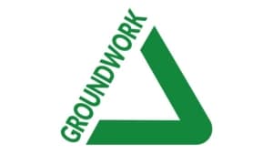 Groundwork Yorkshire logo featuring the word GROUNDWORK in green capital letters forming the left side of a green triangle.