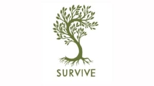A green York hybrid tree with roots shaped into the letter S above the word SURVIVE.